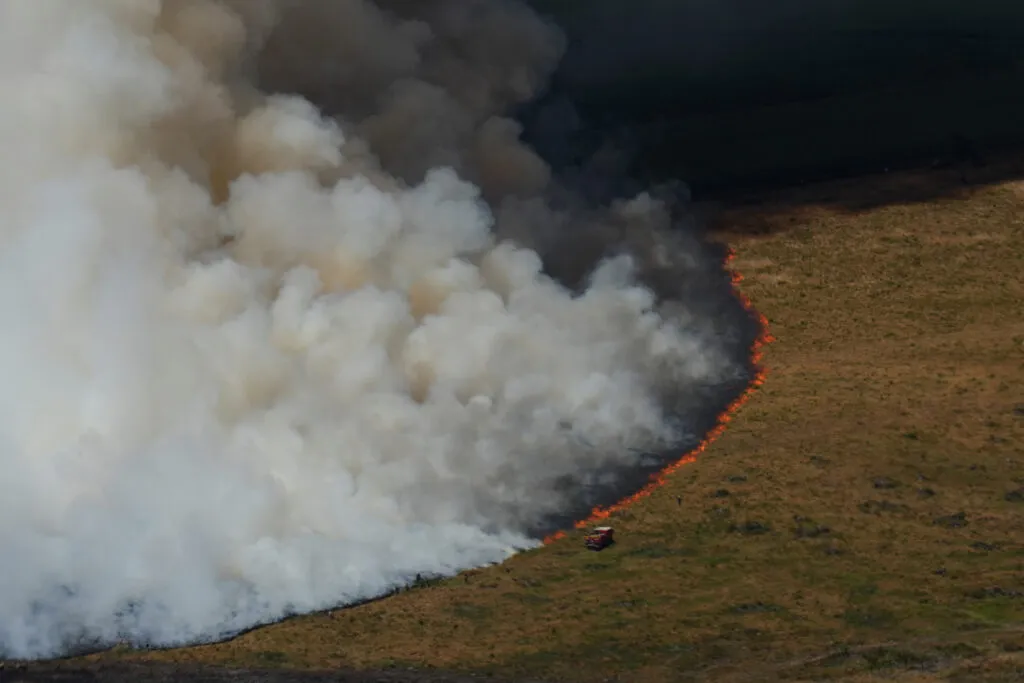 Firefighters battling blaze near Arès, Gironde